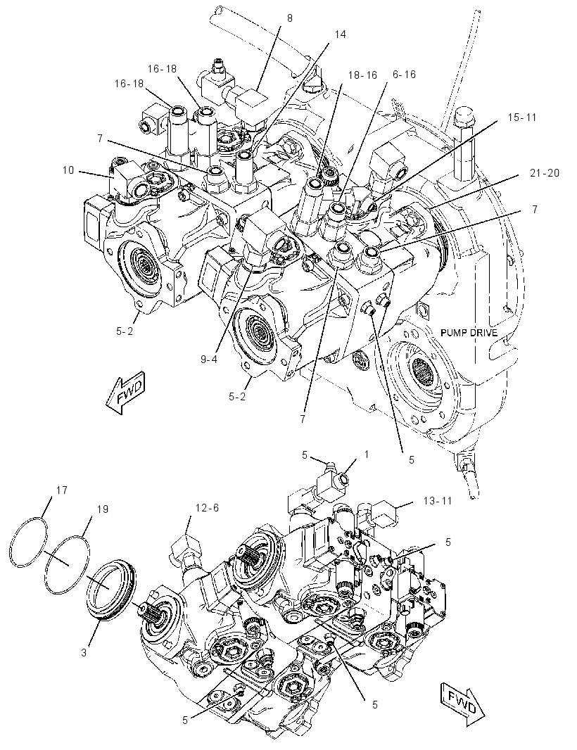 PUMP & MTG GP-CONVEYOR 3238185 CAT