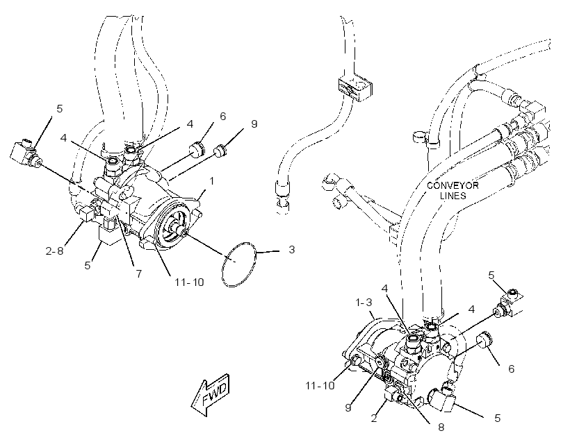 MOTOR & MTG GP-AUGER 3238187 CAT