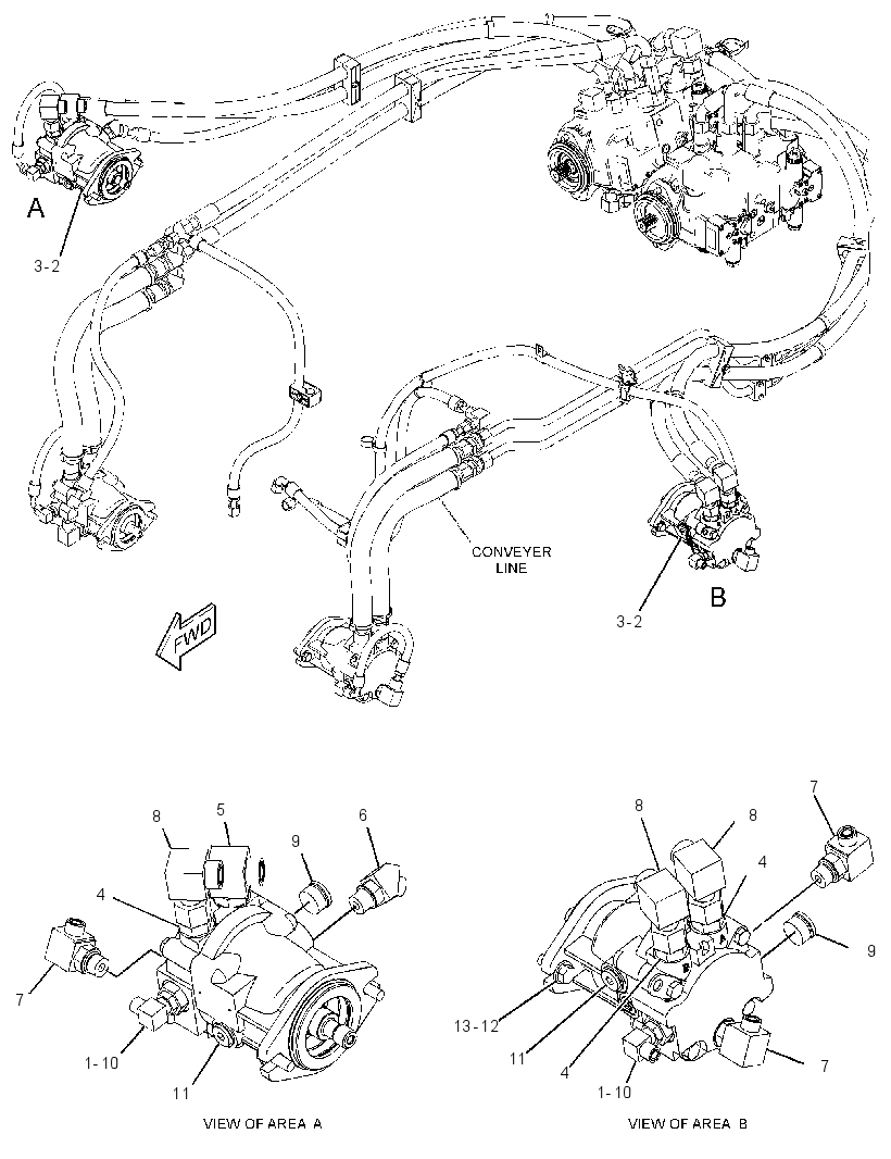 MOTOR & MTG GP-CONVEYOR 3238186 CAT