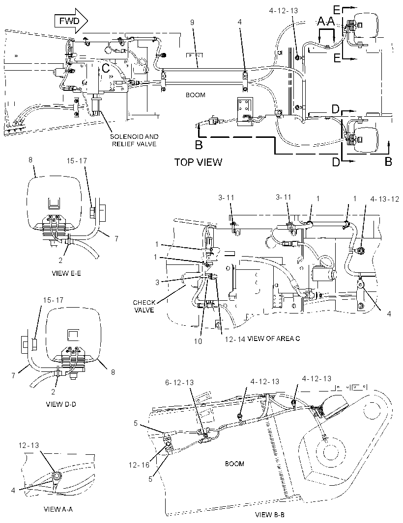 WIRING GP-BOOM 3508130 CAT
