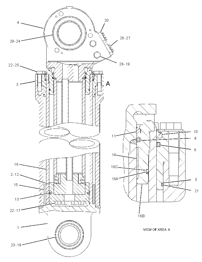 CYLINDER GP-HOIST 2955708 CAT