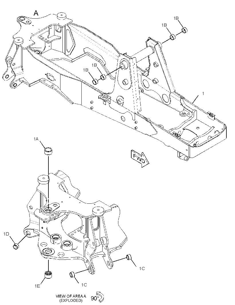 FRAME AS-LOADER 3509480 CAT