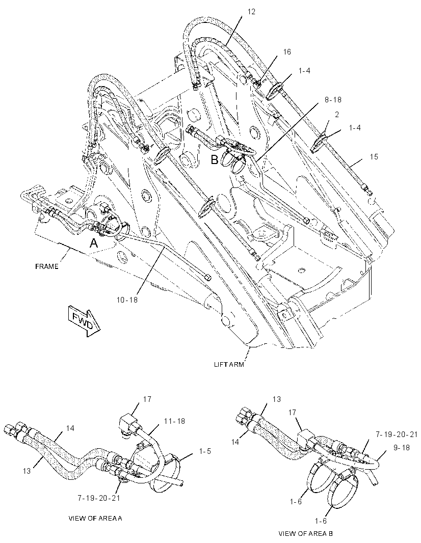 LINES GP-LIFT & TILT CYLINDER 3293505 CAT