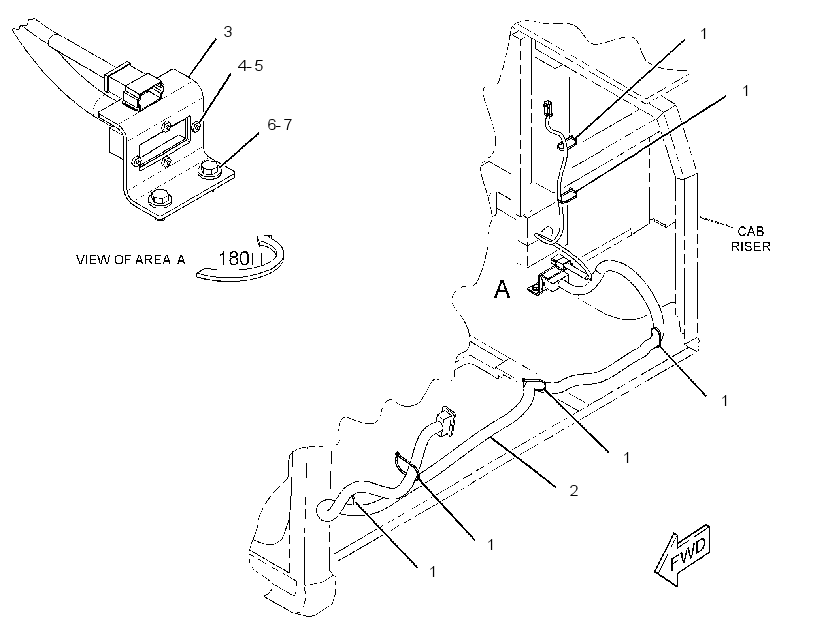 WIRING GP-CAB RISER 2861597 CAT