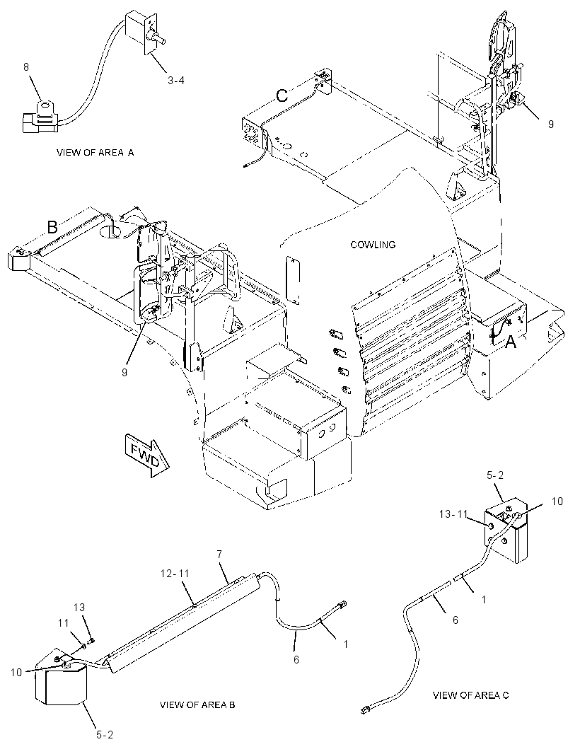 Проводка освещения 3332514 CAT