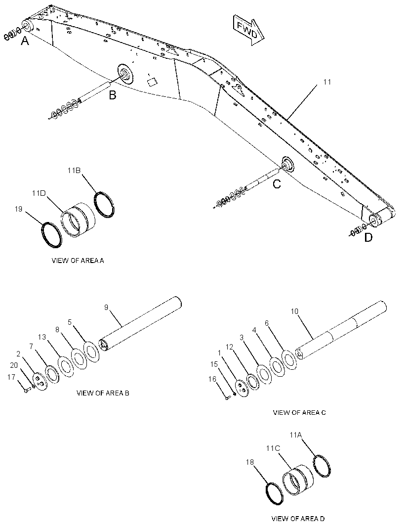 BOOM GP-MATERIAL HANDLING 3525053 CAT