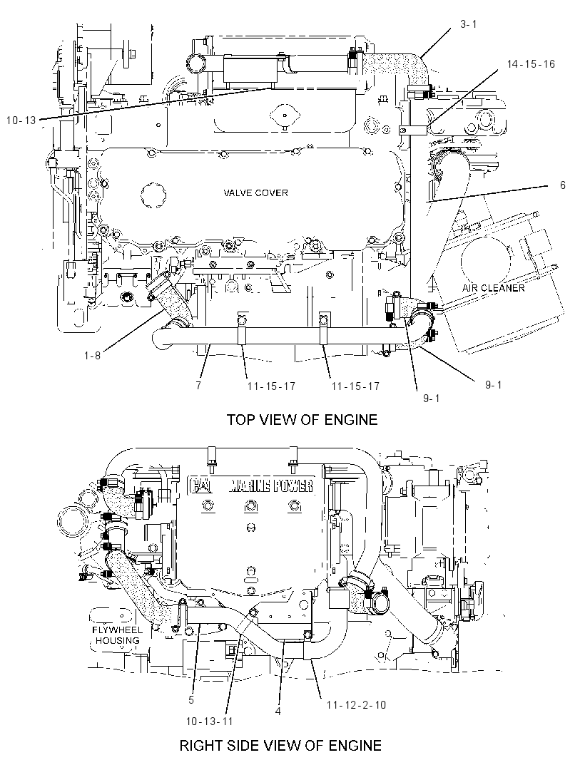 LINES GP-AUXILIARY SEA WATER 3473667 CAT