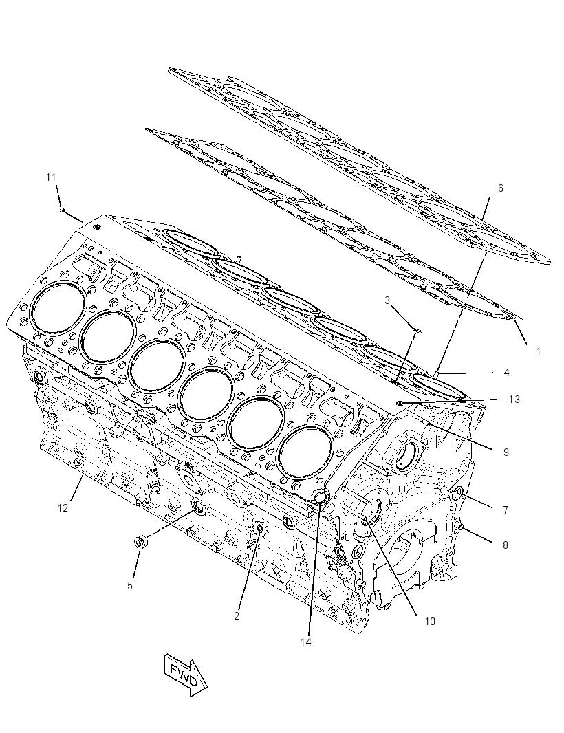 Блок цилиндров 3518933 CAT