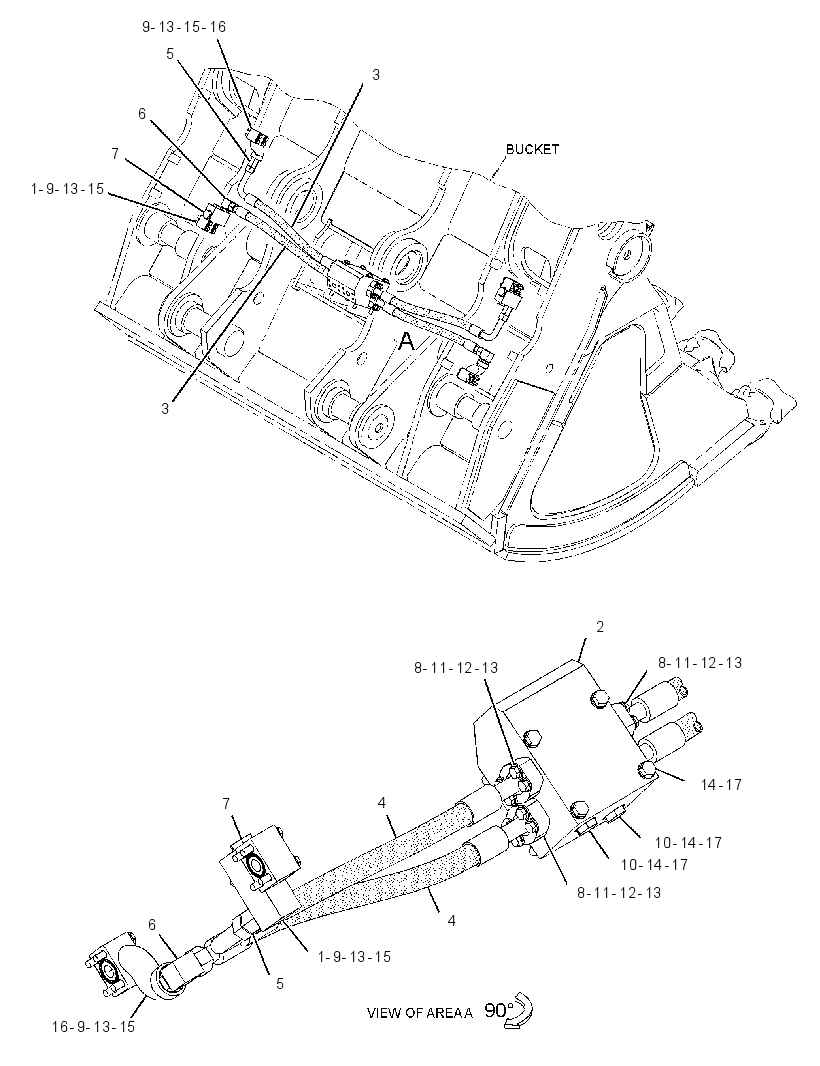 Трубопроводы ковша 3480293 CAT