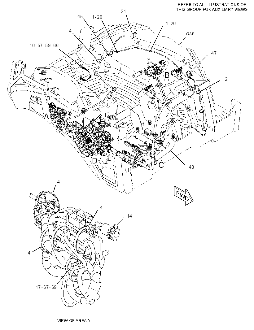 Проводка площадки 3510516 CAT