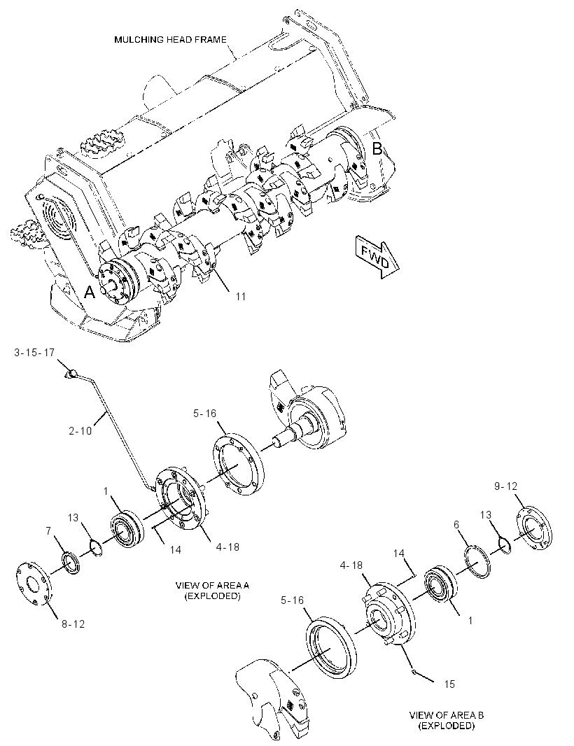 DRUM GP-ROTARY CUTTER 3275808 CAT