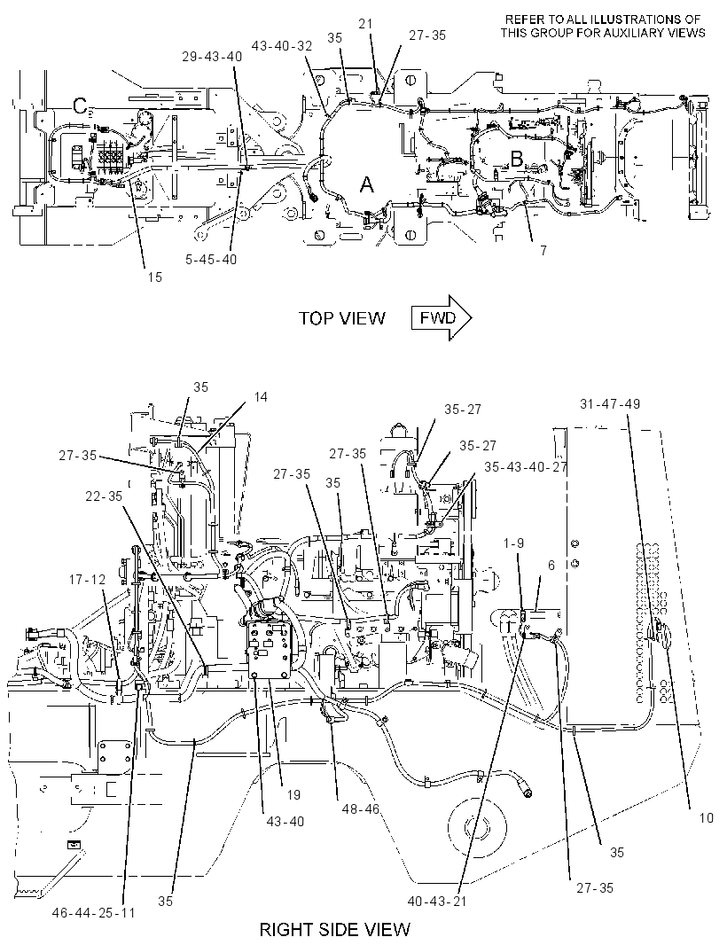 Проводка машины 3144044 CAT