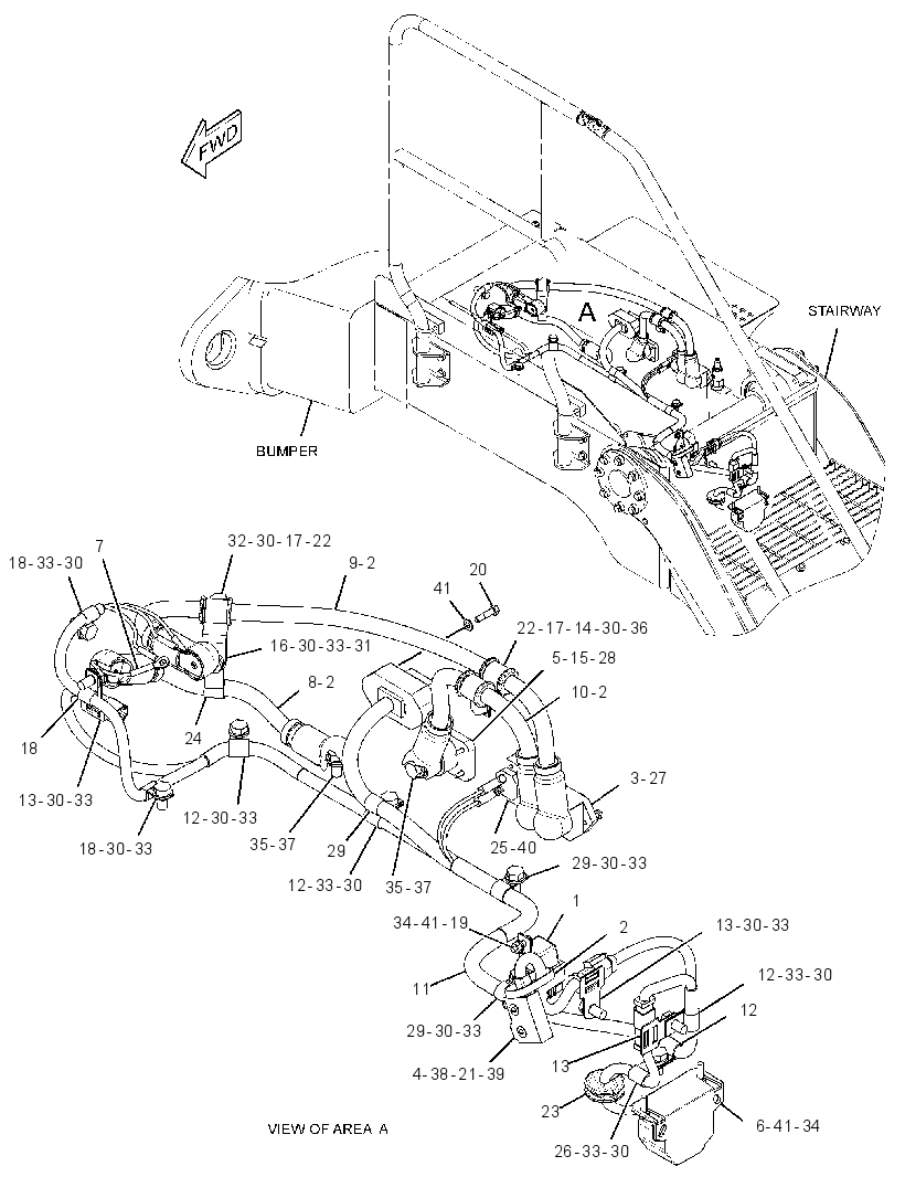 Проводка площадки 3415892 CAT