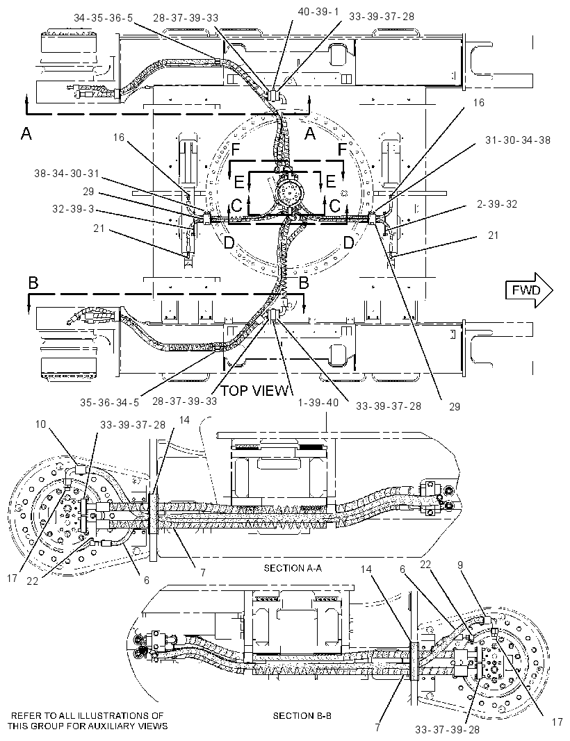 Трубопроводы мотора хода 3593474 CAT