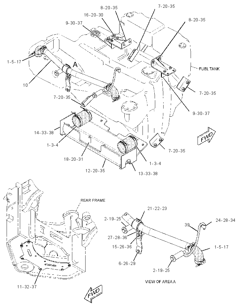 MOUNTING GP-FUEL TANK 3438000 CAT