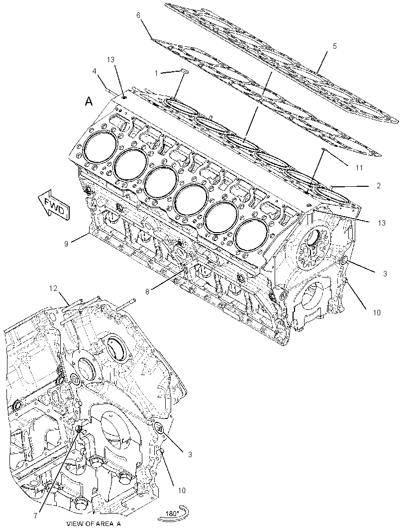 Блок цилиндров 3505438 CAT