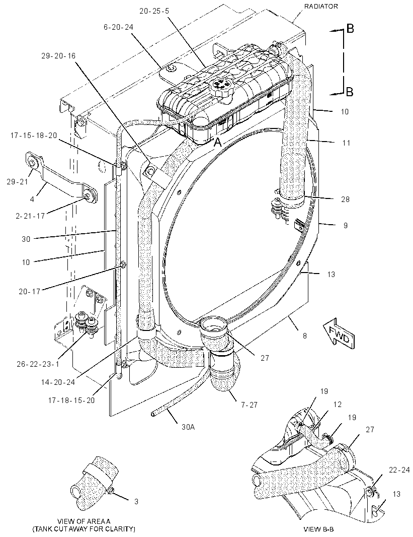 LINES GP-RADIATOR 3255856 CAT
