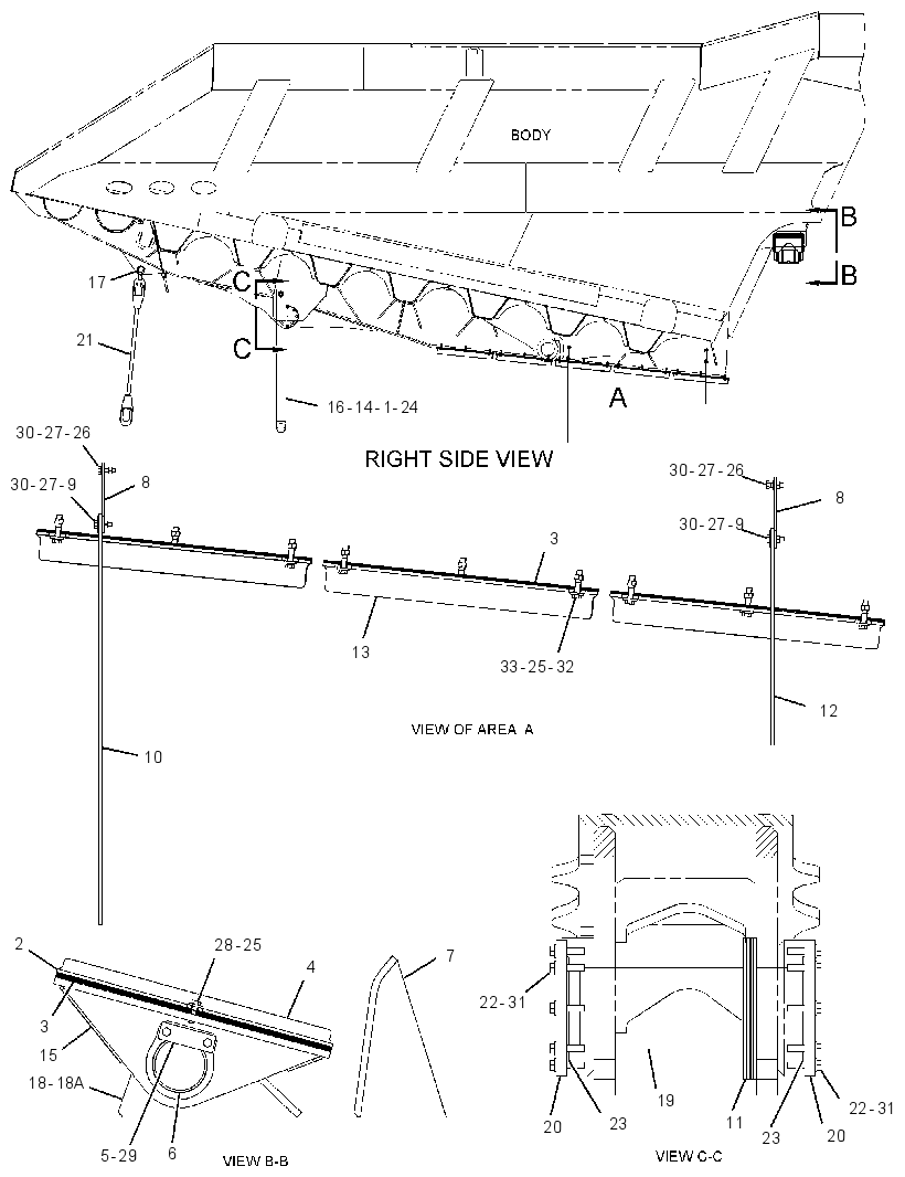 MOUNTING GP-TRUCK BODY 3514555 CAT