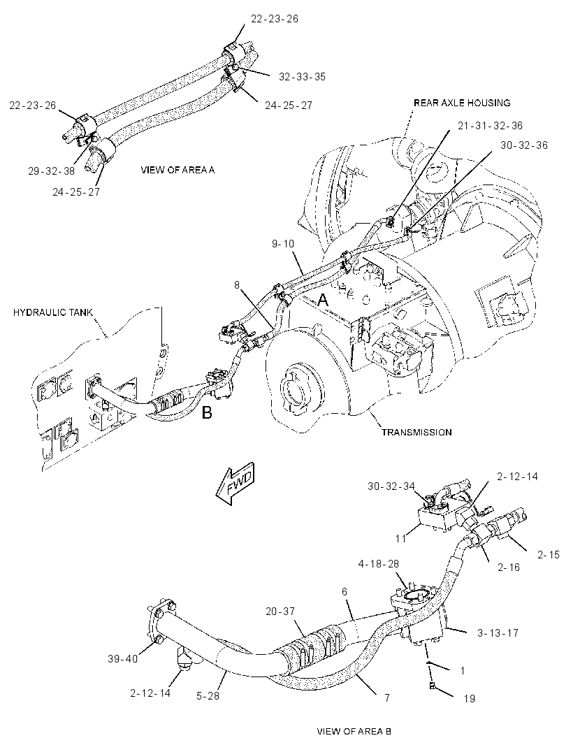 LINES GP-REAR AXLE LUBRICATION 2857560 CAT