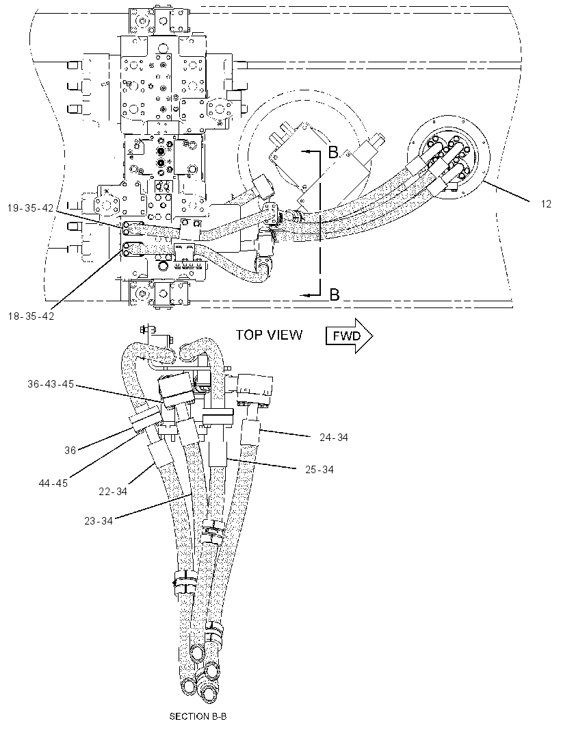LINES GP-SWIVEL & TRAVEL MOTOR 3386163 CAT