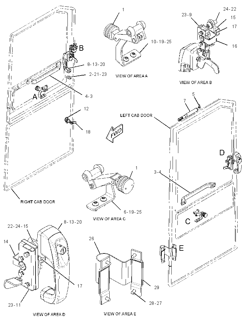 LATCH GP-CAB DOOR & WINDOW 2393670 CAT