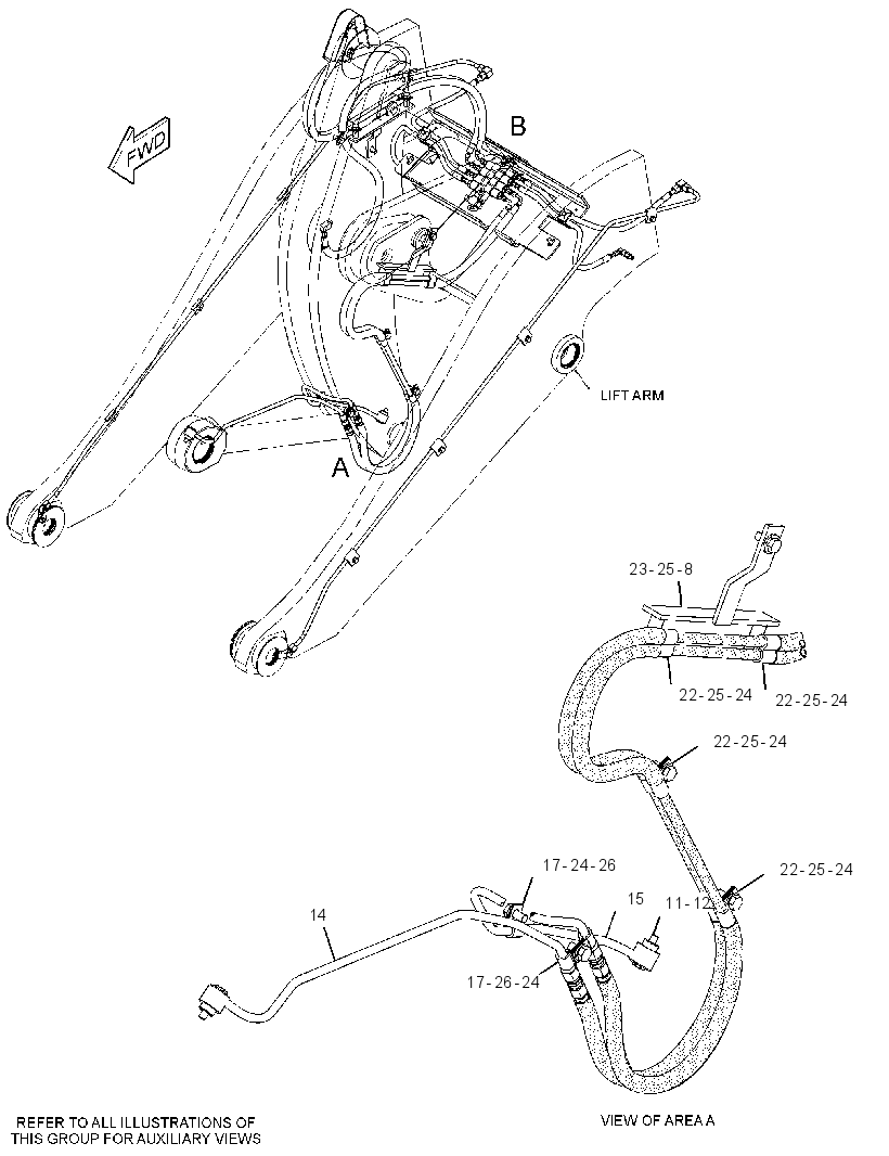 LINES GP-FRONT LUBRICATION 3468915 CAT