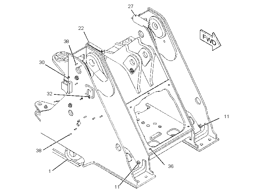 FRAME AS-LOADER 3344931 CAT