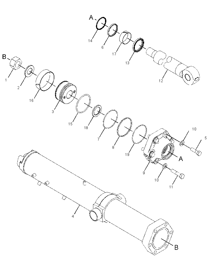 Цилиндр подъёма 1935403 CAT