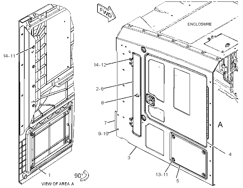 Панель боковая 3316048 CAT