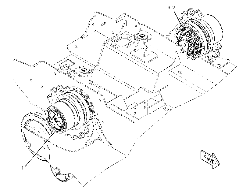 MOTOR & MTG GP-HYDROSTATIC 3399690 CAT