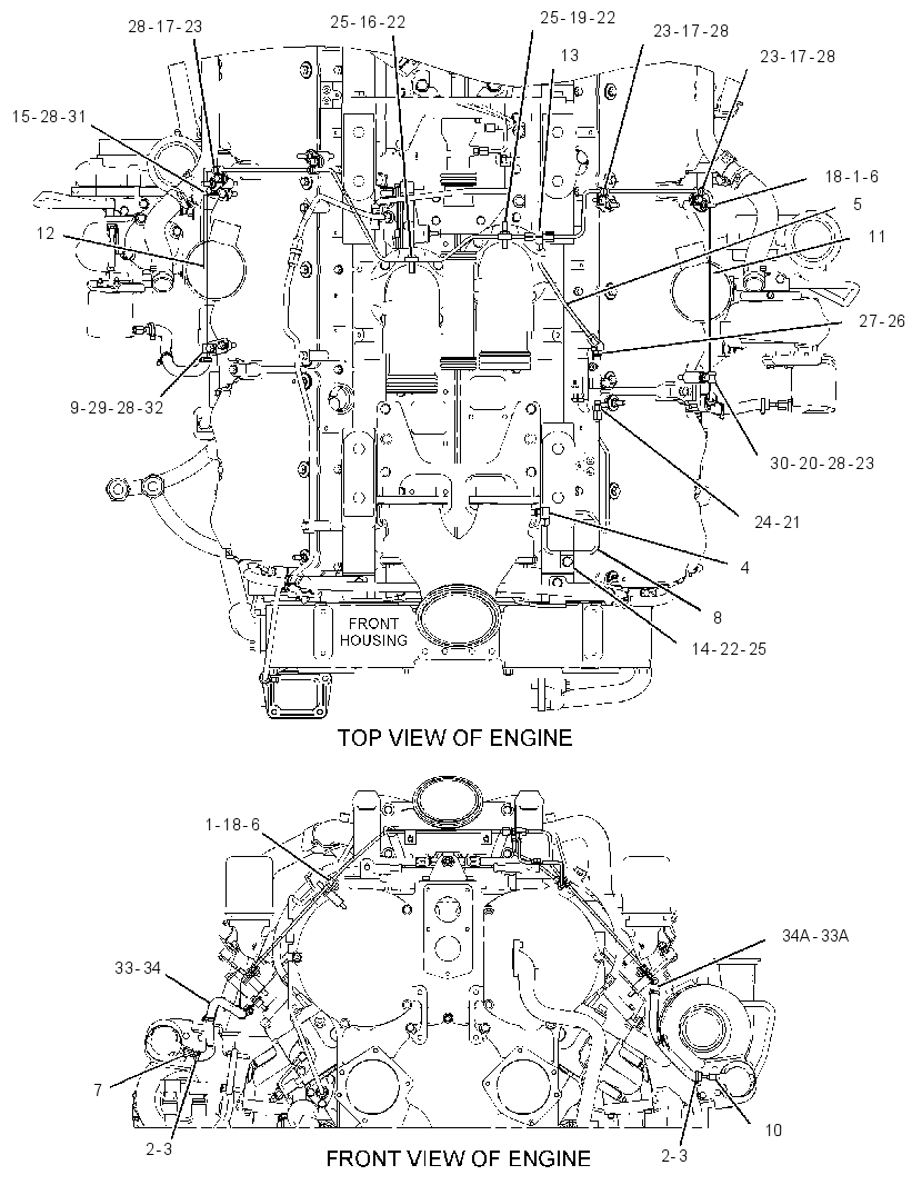 LINES GP-TURBOCHARGER 3518414 CAT