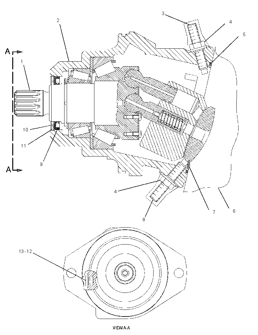 Мотор хода 3202395 CAT