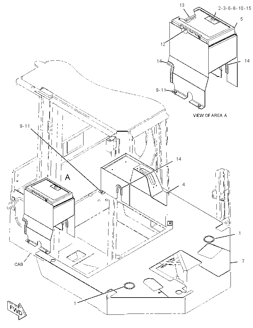 Обшивка кабины 3109947 CAT