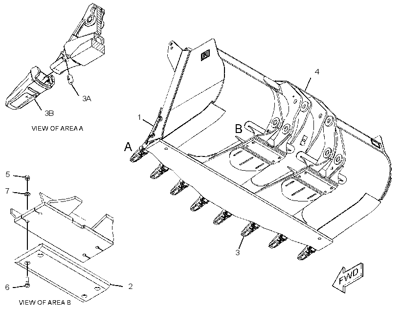 Ковш скальный 3577296 CAT