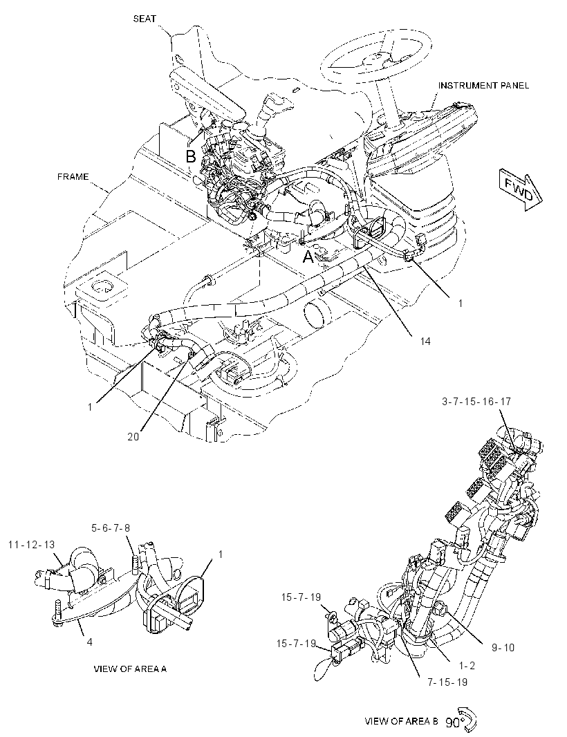 Проводка площадки 3066898 CAT