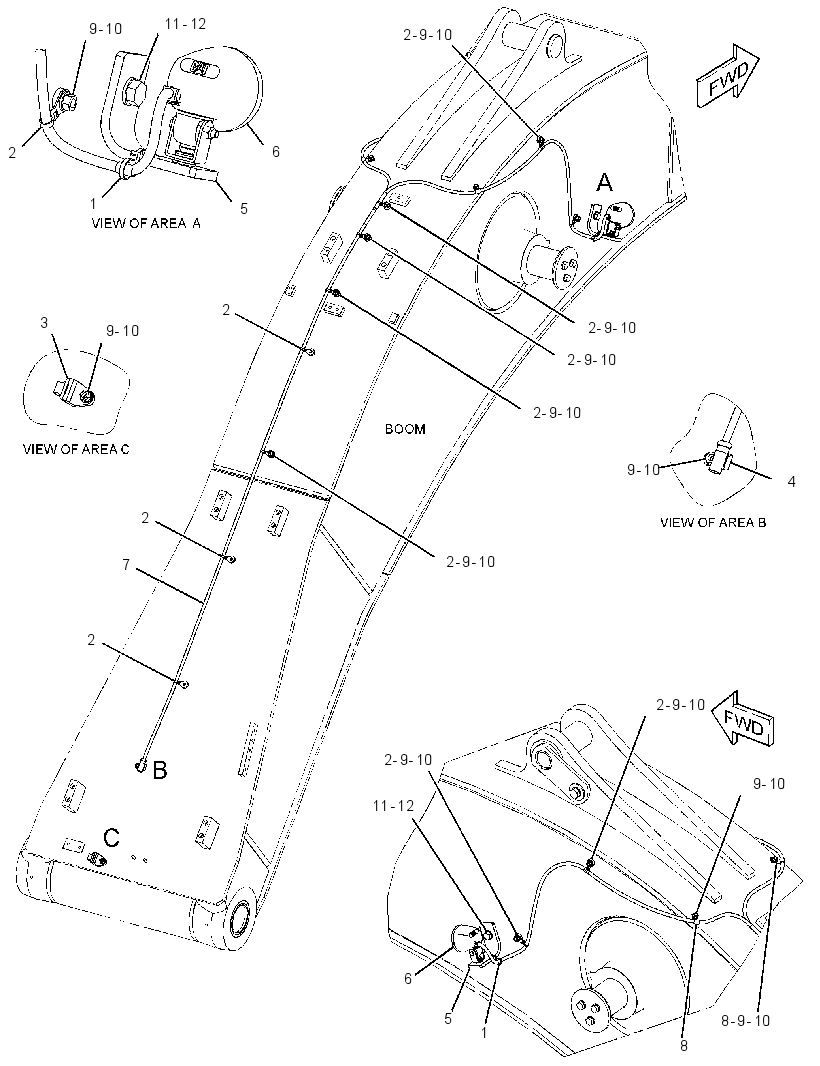 Освещение стрелы 3191176 CAT