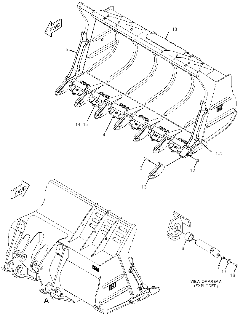 BUCKET GP-SLAG 3065912 CAT