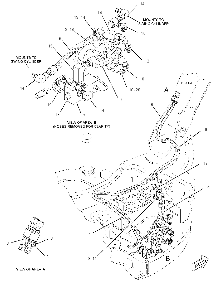 LINES GP-SWING CYLINDER 3559452 CAT