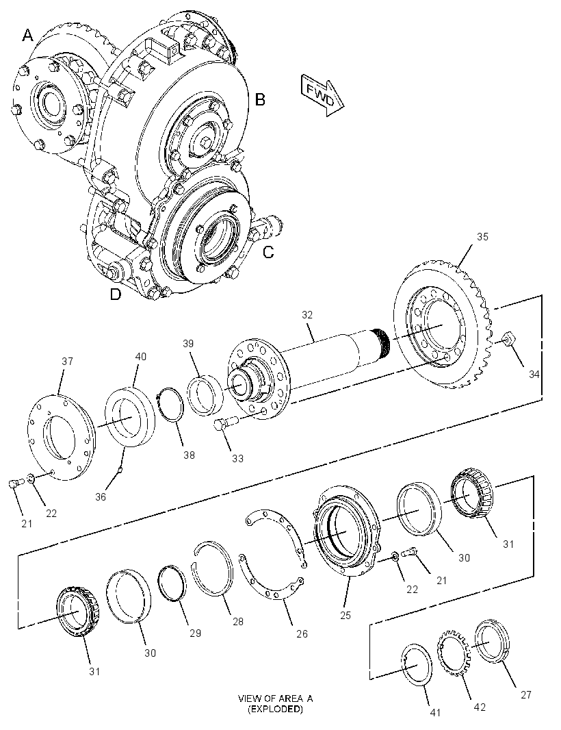 GEAR GP-BEVEL & TRANSFER 1663485 CAT