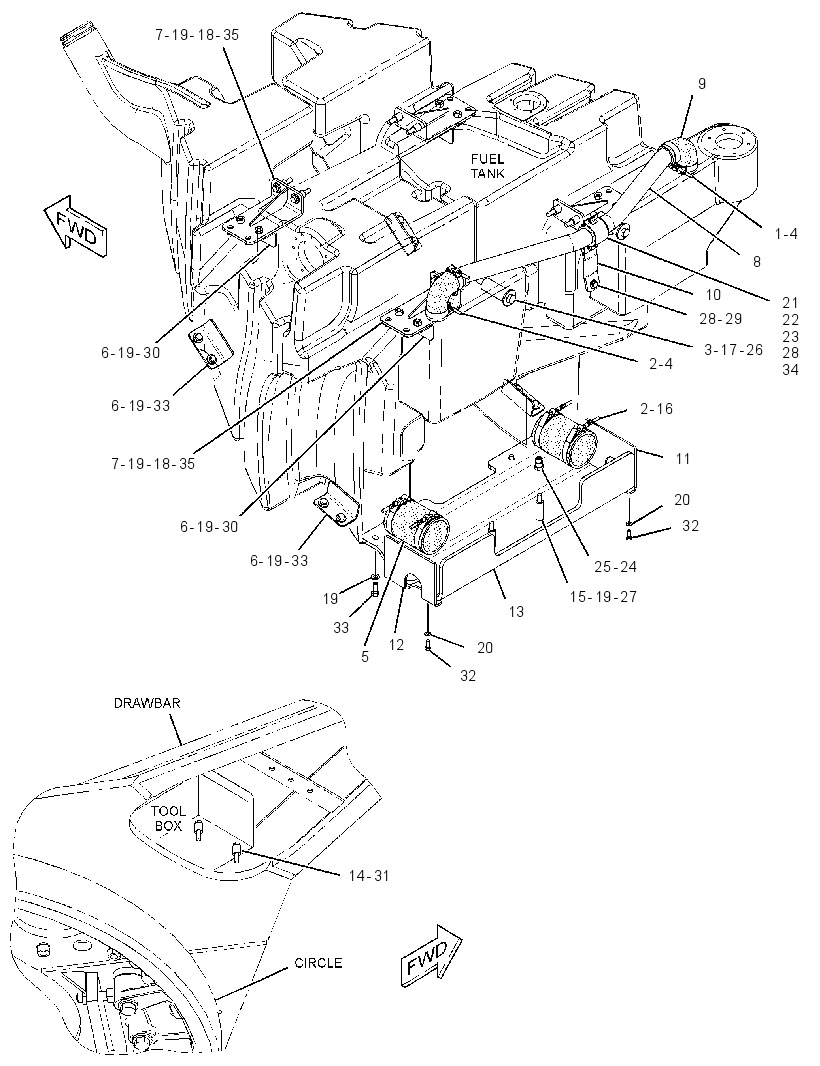 MOUNTING GP-FUEL TANK 3552952 CAT