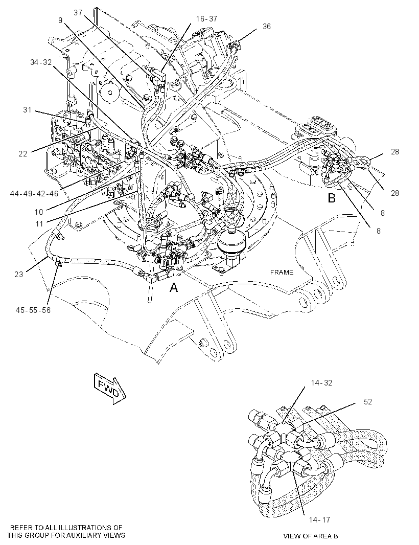 Трубопроводы управляющие 3448835 CAT