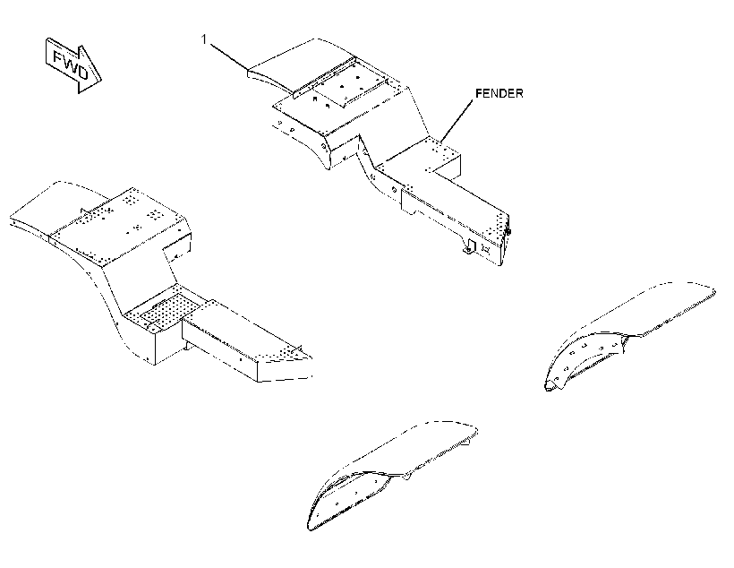 DEFLECTOR GP-FENDER 3080449 CAT
