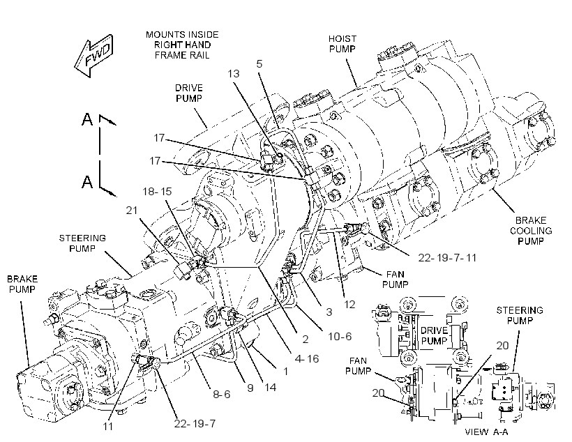 LINES GP-PUMP DRIVE 3282229 CAT