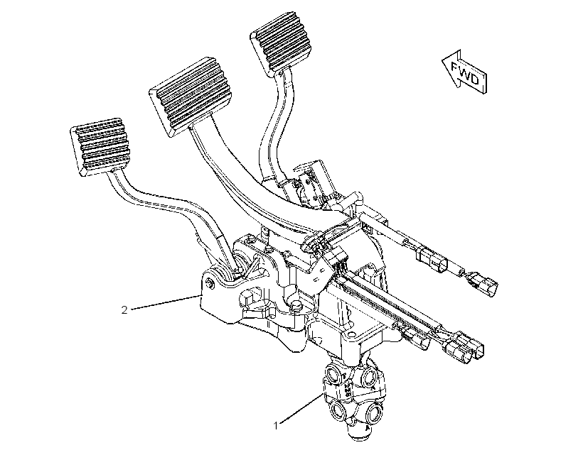 PEDAL GP-BRAKE, XMSN & GOV 3466901 CAT