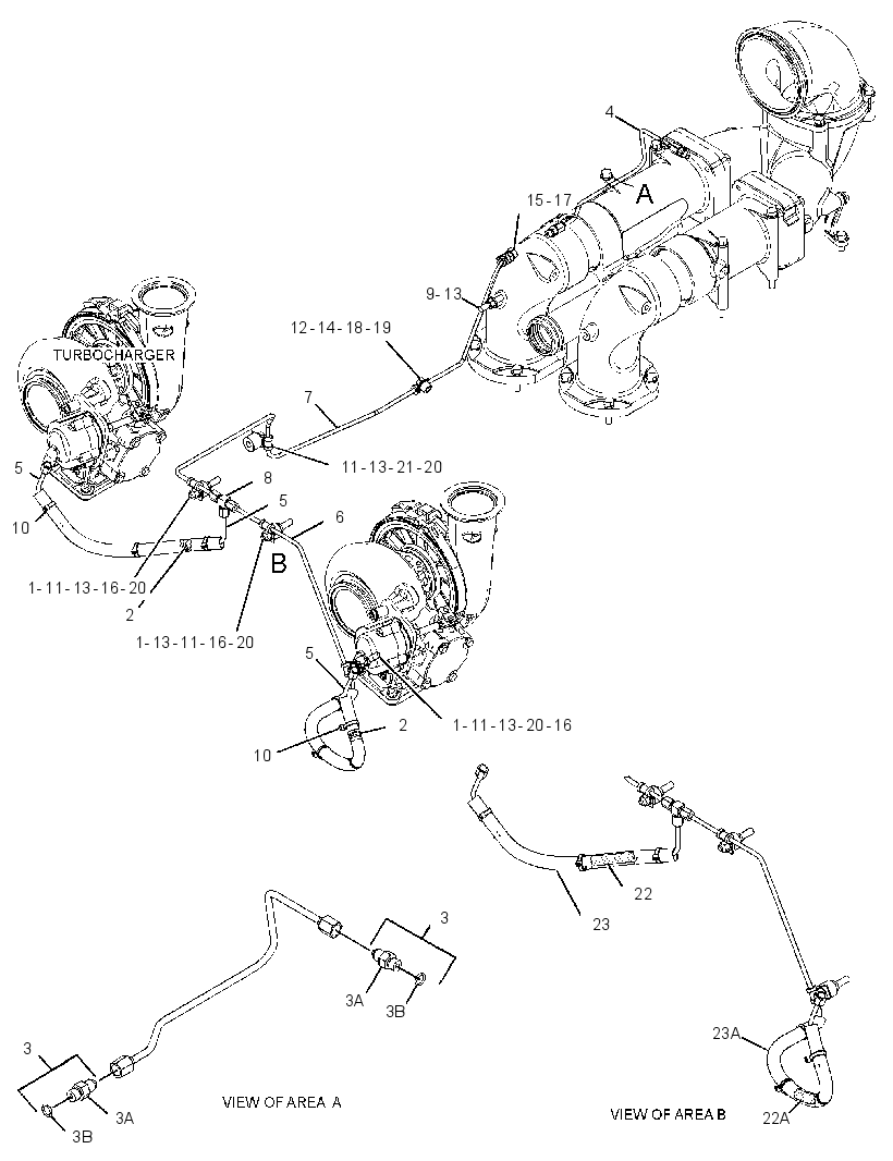 LINES GP-TURBOCHARGER 3429888 CAT