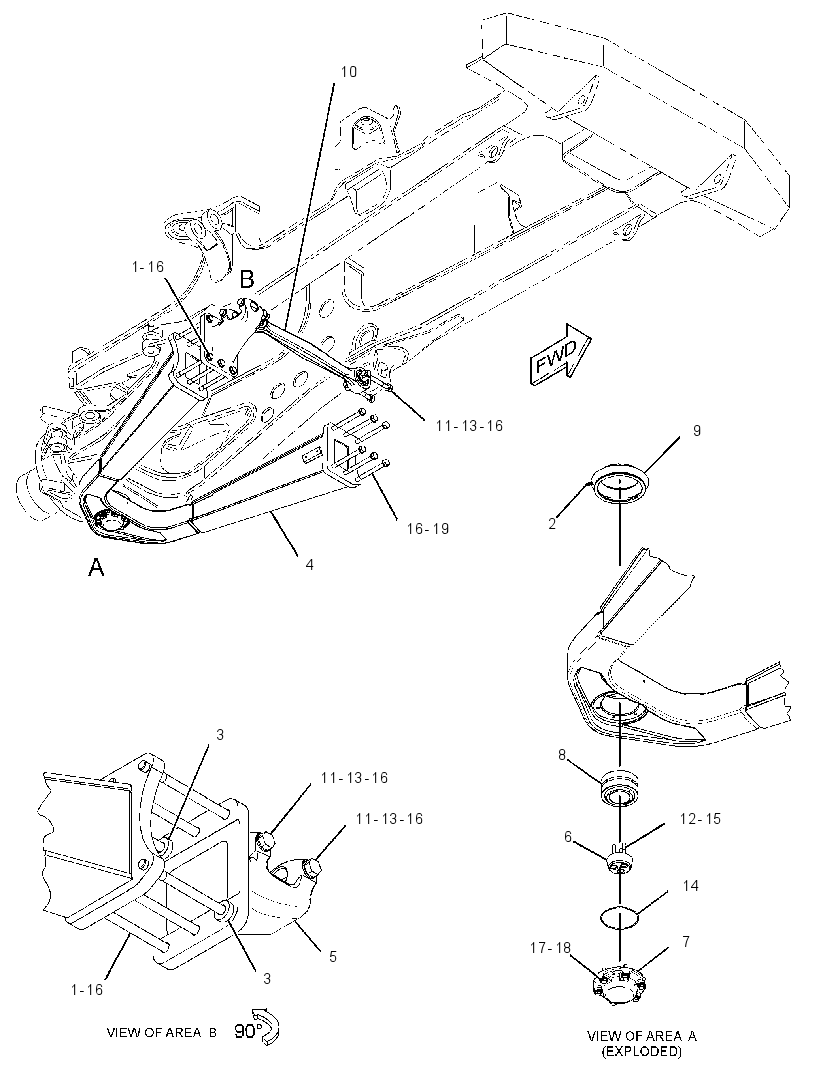 FRAME GP-FRONT SUSPENSION 3533432 CAT