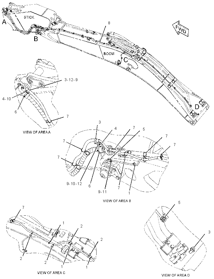 Проводка передняя 3191275 CAT