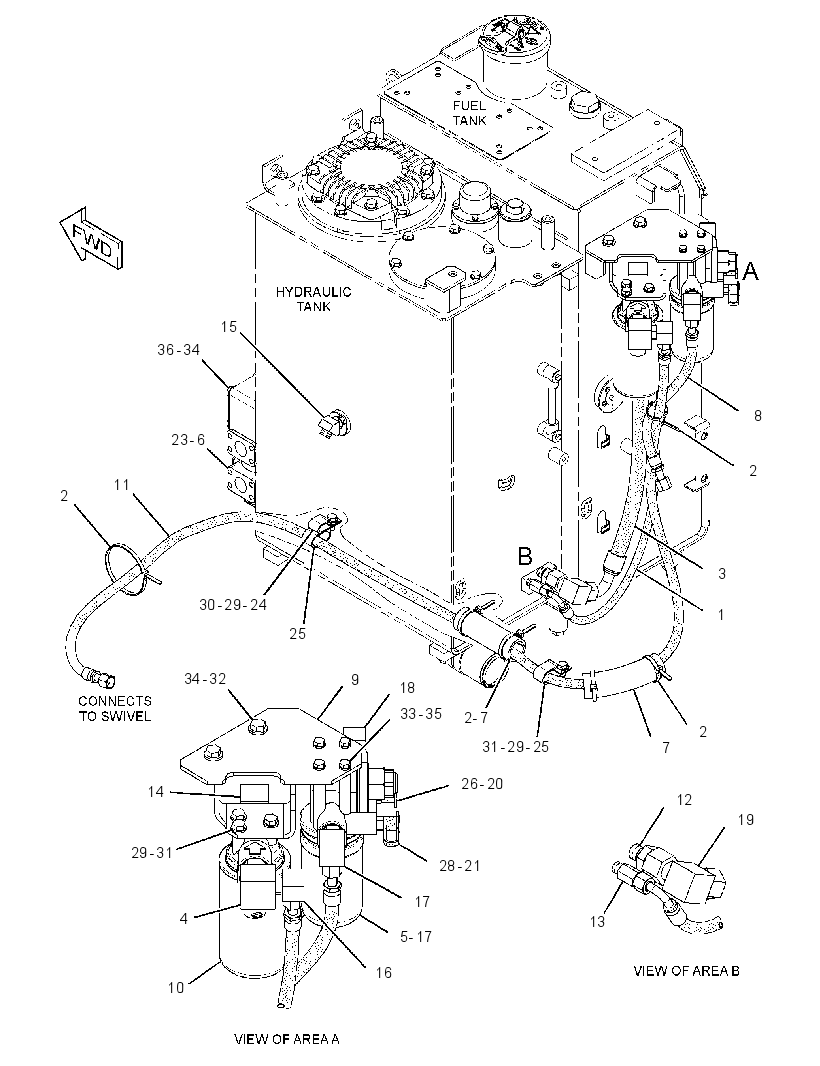 FILTER & LINES GP-HYDRAULIC 2827219 CAT