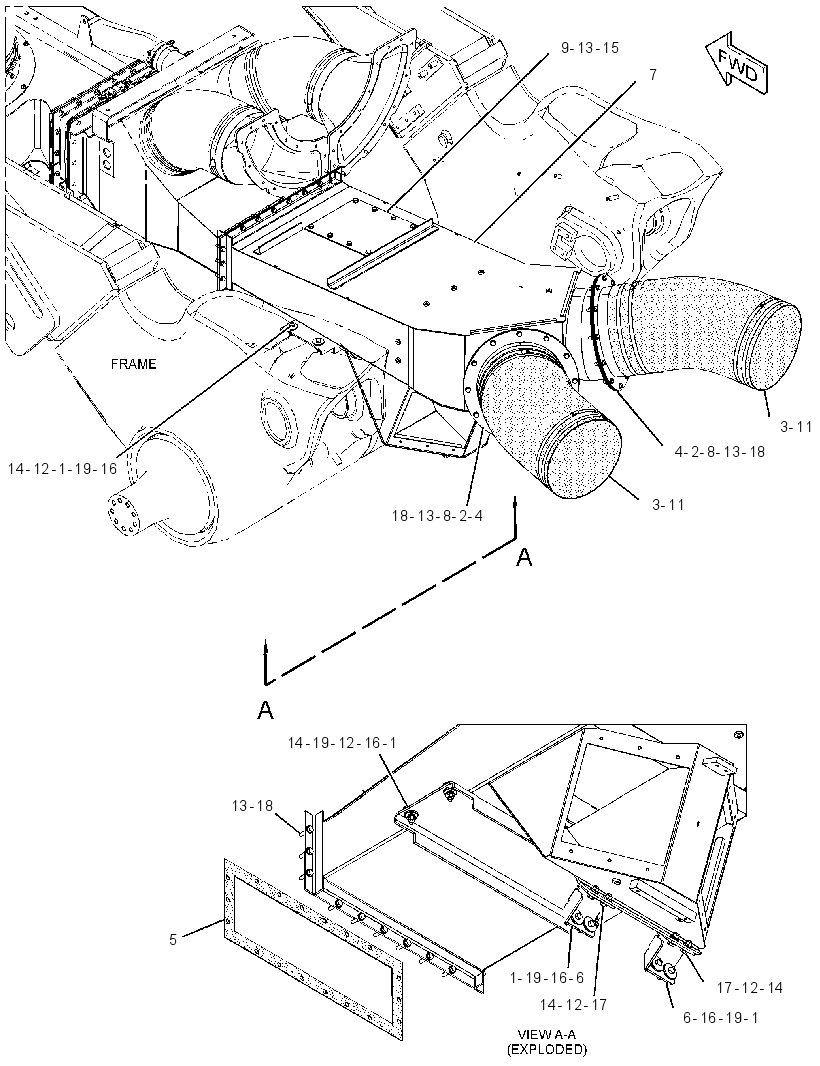DUCT GP-AIR COOLING 3604425 CAT