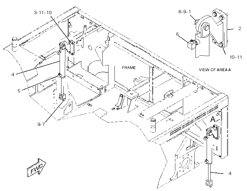CYLINDER & MTG GP-TOW POINT 3318954 CAT
